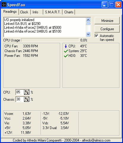 SpeedFan screenshot SpeedFan screenshot